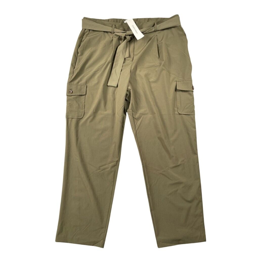 Calvin Klein Olive Green Straight-Leg Cargo Pants